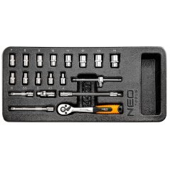 Steckschlüssel 1/4", Satz mit 19 Stück 84-237