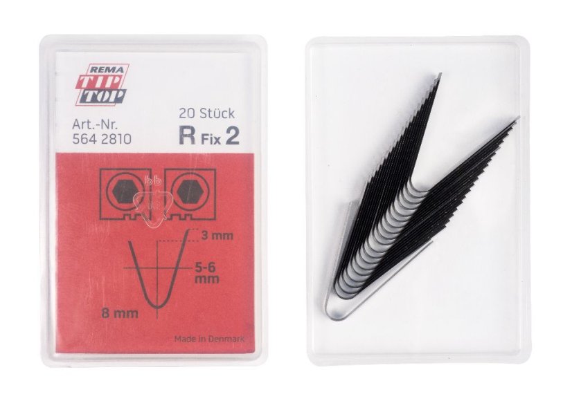 R Fix 2 oštrica, 5-6 mm, za Rubber Cut stroj za rezanje guma, 20 kom.