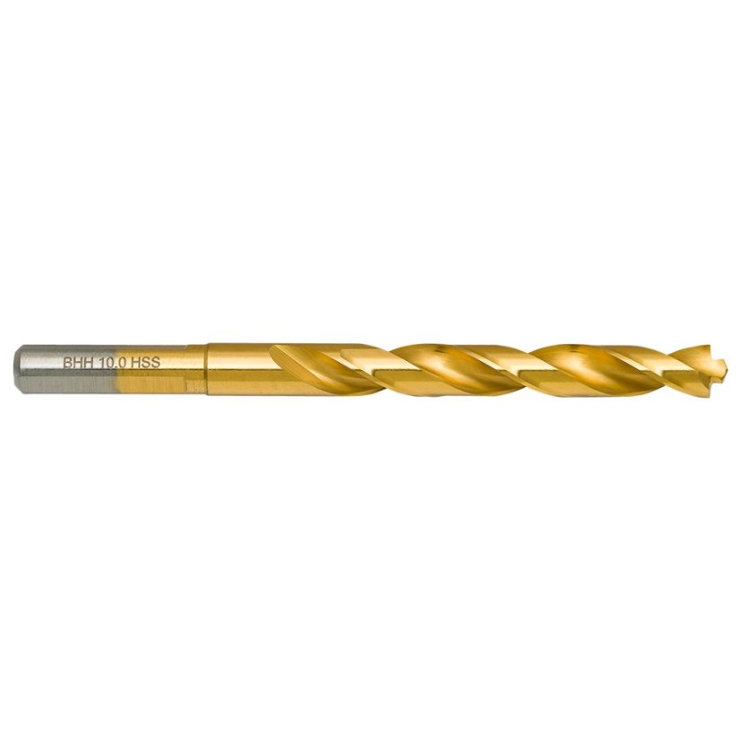 Baildon fúrószár DIN 338 RN 10 mm, HSS TiN (S), 133-87 mm (3 hornyos szár) 71110003