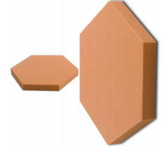 Akustický panel Hexagon 50x50cm, tloušťka 5cm, hnědý