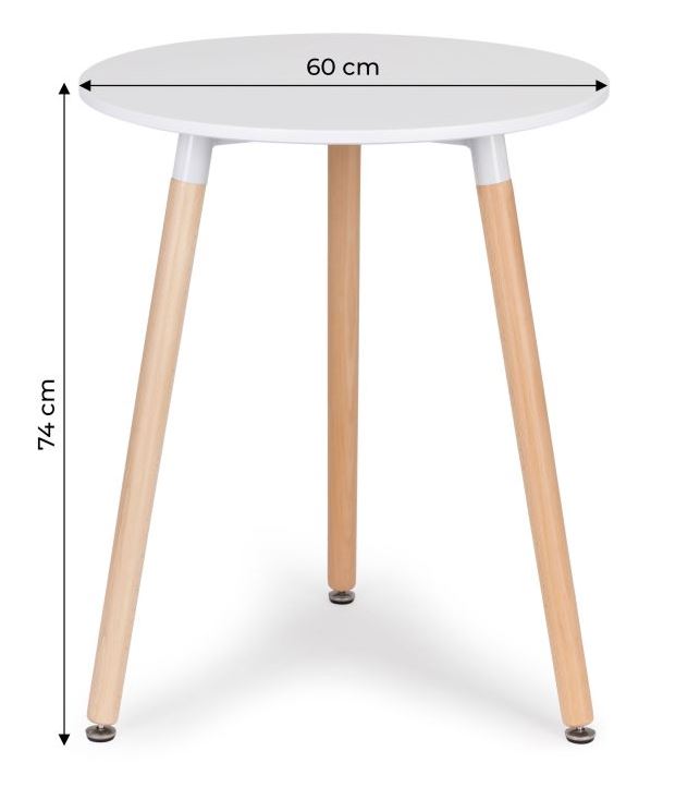 Kör asztal  ANELLO TRIPLE WHITE 60cm