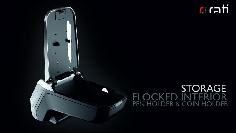 Armlehne Kia RIO - Armster 2, schwarz, Öko-Leder