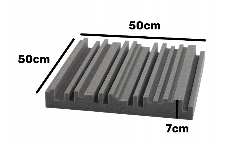 Akustický panel Equalizer 50x50cm, tloušťka 7cm, tmavě šedý