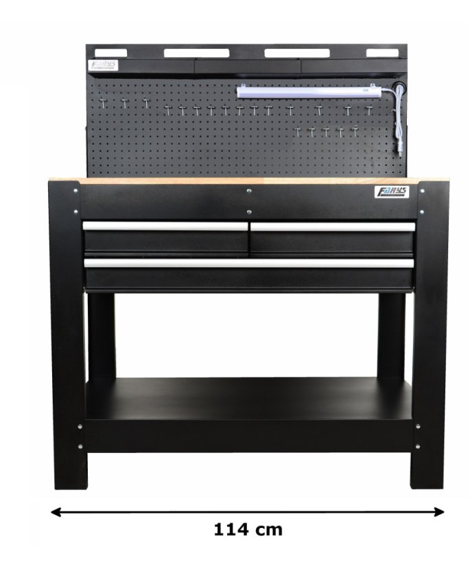 Radni stol za radionicu s LED lampom FR4095