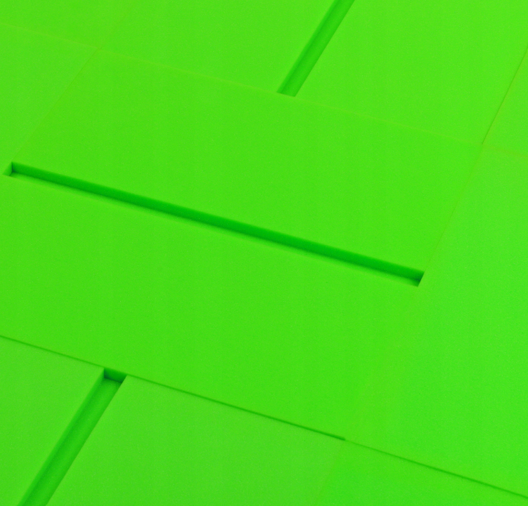 Akustický panel Obdélníky 50x50cm, tloušťka 3cm, světle zelený