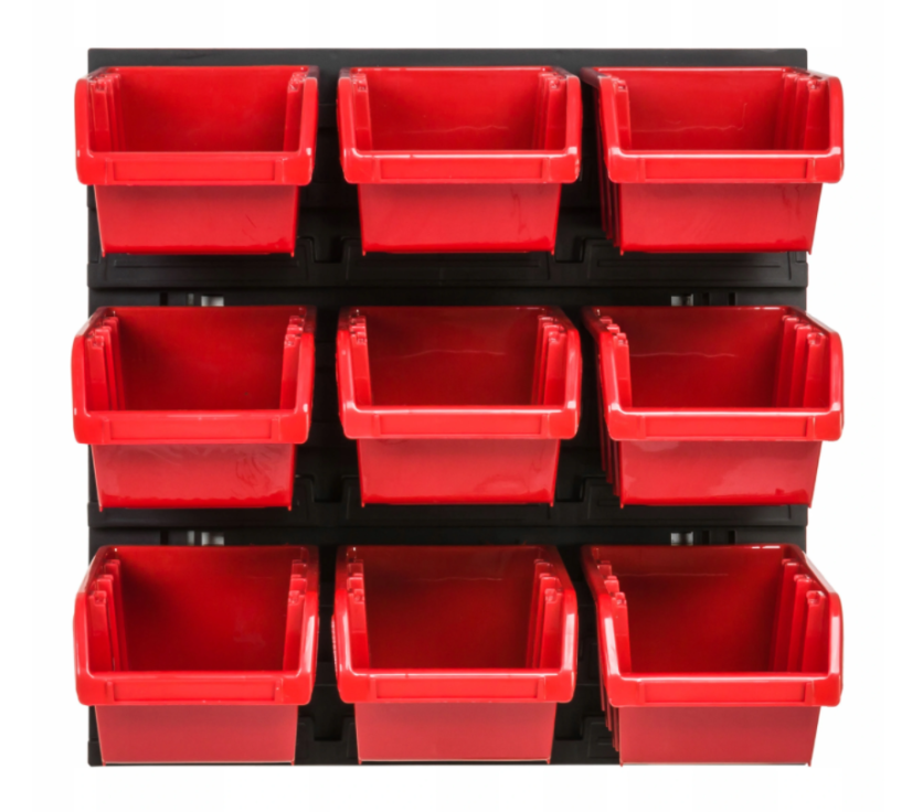 Szerszámfal 39x39cm + 9 doboz RED