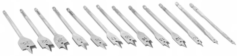 Holzbohrerset flach 13 Stk. 6-25mm