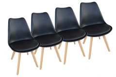 Esszimmerstühle 4St. schwarz Basic