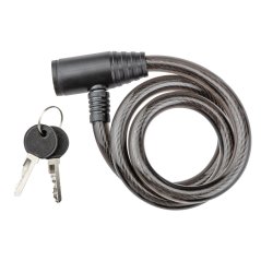 Fahrradschloss 12 x 800 mm, transparentes Gehäuse schwarz 90U245