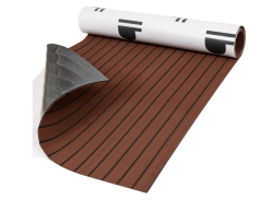 Samolepící protiskluzová podložka z EVA pěny, 240×90 cm mahagon