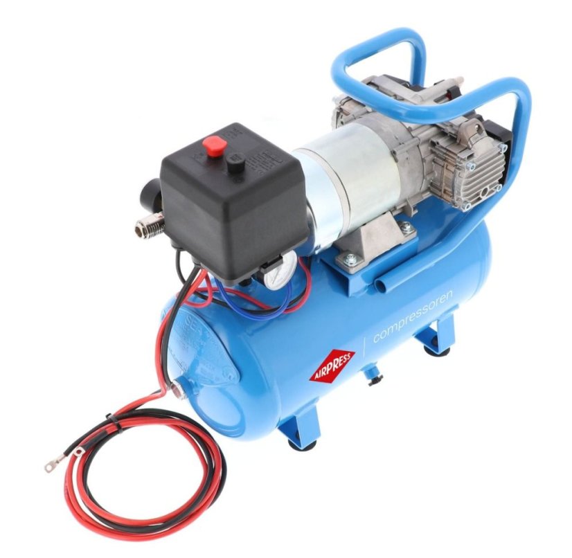 Auto kompresor 12V DC 12-180/15 10 bar 0,75 KM/0,55 kW 144 l/min 15 l bezuljni dvoklipni 36587