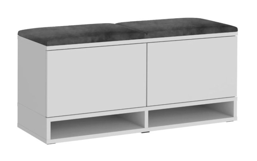 Cipőtartó ülőkével White/ Grey