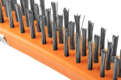 Drôtená kefa, oceľový drôt, 3x19 radov, so škrabkou 39-012