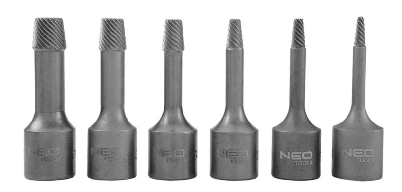 3/8' set izvlakača nazubljenih vijaka, 6 kom 09-605