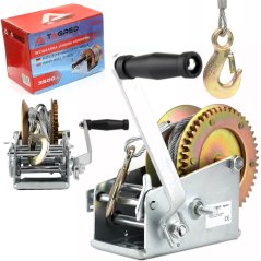 Lanový navijak s kľukou 1588 kg 3500 LBS, dvojstupňový 10 m TA407