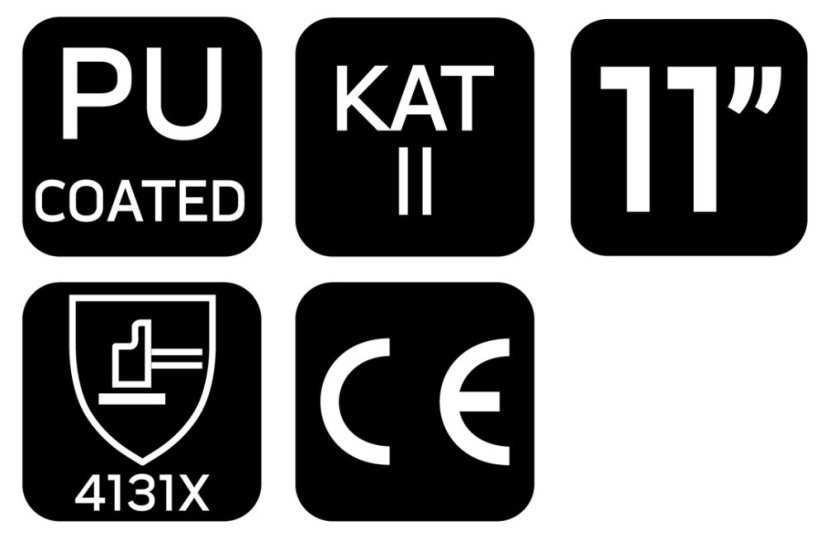 Arbeitshandschuhe, Polyester mit PU-Beschichtung, 4131X, Größe 11 97-646-11