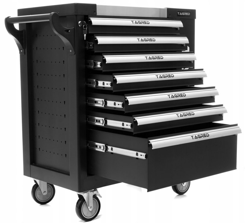 Werkstattwagen TA213, 7 Schubladen, Stahlplatte TA213