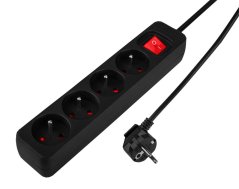 Produžni kabel 3 m, 3x1,5 mm2, 4G, crni, ON/OFF 90-185