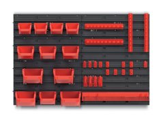 Perete pentru scule 78x52cm + 12 cutii și mânere