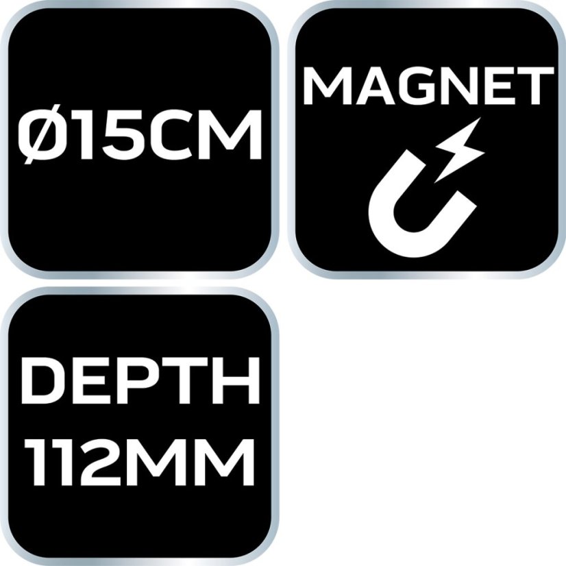 Magnettopf, schräg, Durchmesser 150 mm 11-617