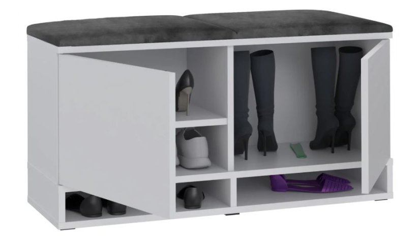 Wandaufhänger für den Flur Weiß/Grau