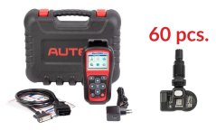 Kit TPMS - MX-Sensor 1 315/434 MHz aluminiu negru (60 buc) + tester TS508WF