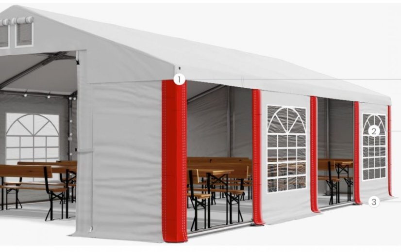 Cort de petrecere 3x6x2m PVC 560g Summer
