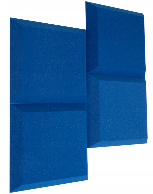 Akustický panel trapéz 50x50cm, tloušťka 5cm, modrý