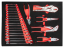 Profesionálny dielenský vozík/ skrinka s náradím 196ks - 6 šuflíkov Red/Black