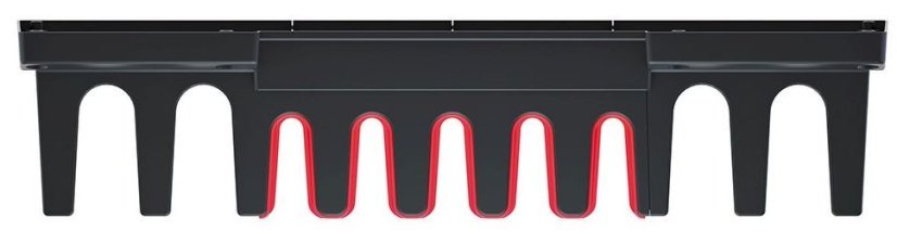 Függesztett szerszámtartó 597x128x118mm Black/ Red