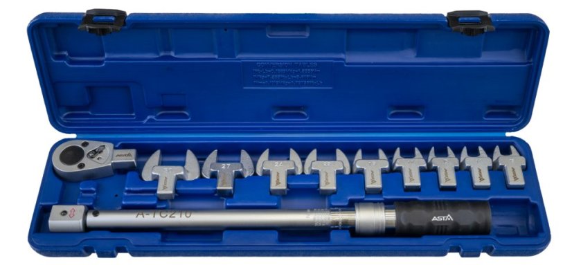 Nyomatékkulcs 1/2" 40-210Nm villás adapterekkel A-TC210
