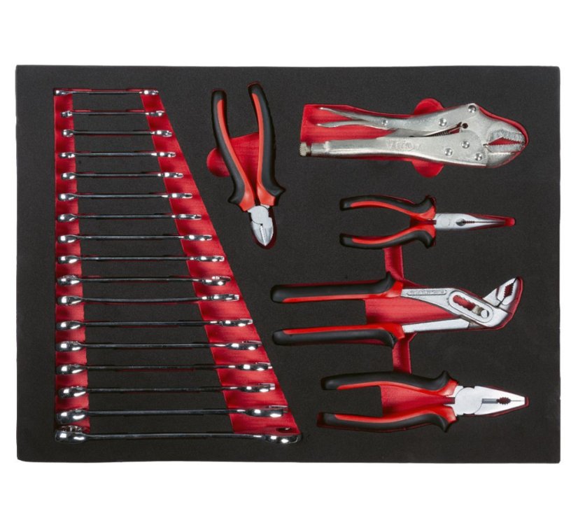 Profesionálny dielenský vozík/ skrinka s náradím 420ks - 7 šuflíkov Black/Red