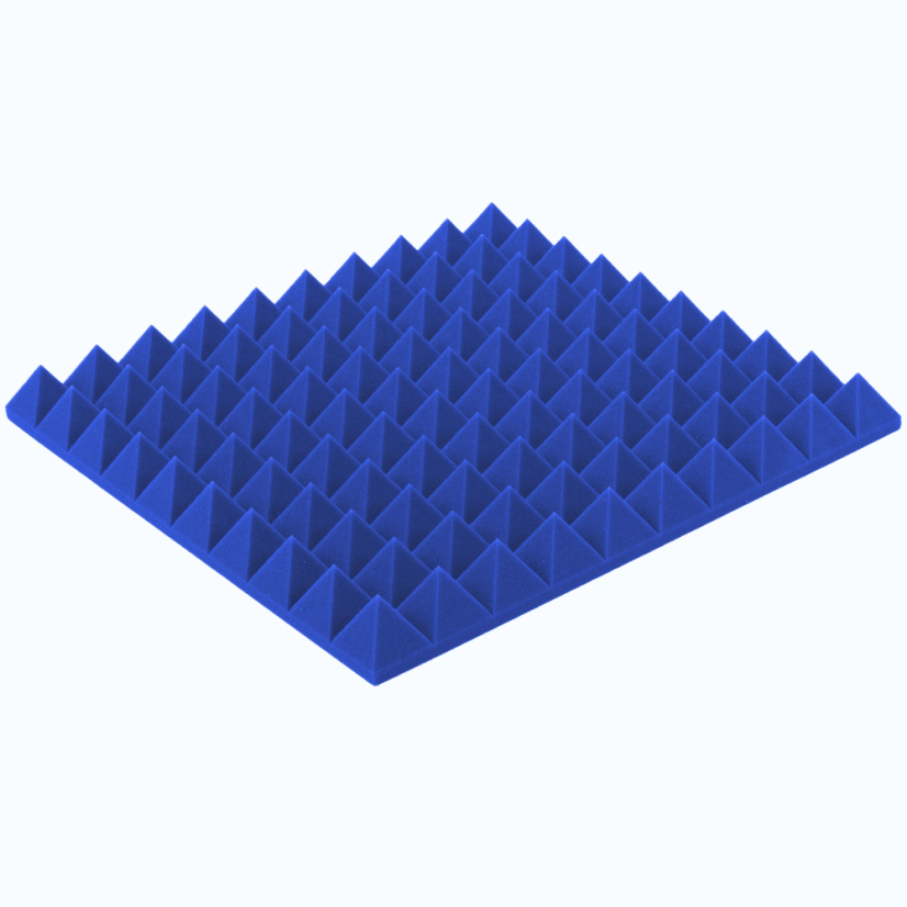 Akustikplatte - Pyramide 50x50x5cm blau