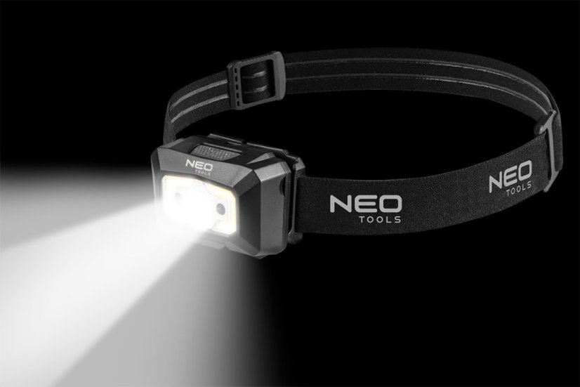 Baterie USB čelovka 250 lm COB LED + senzor pohybu 99-073