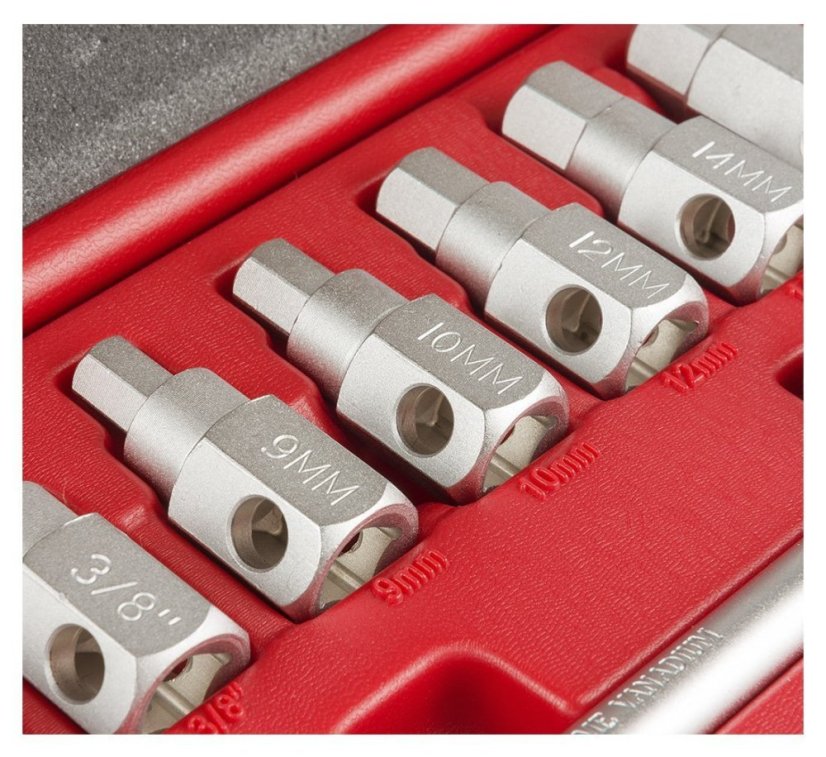 Olajleeresztő csavar kulcs készlet 3/8" 13 db