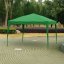 Sklopivi vrtni paviljon 3x3 m s 4 zida – zelena