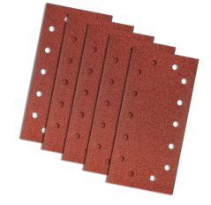 Hârtie abrazivă 115x230 mm, K100, 5 buc cu orificii