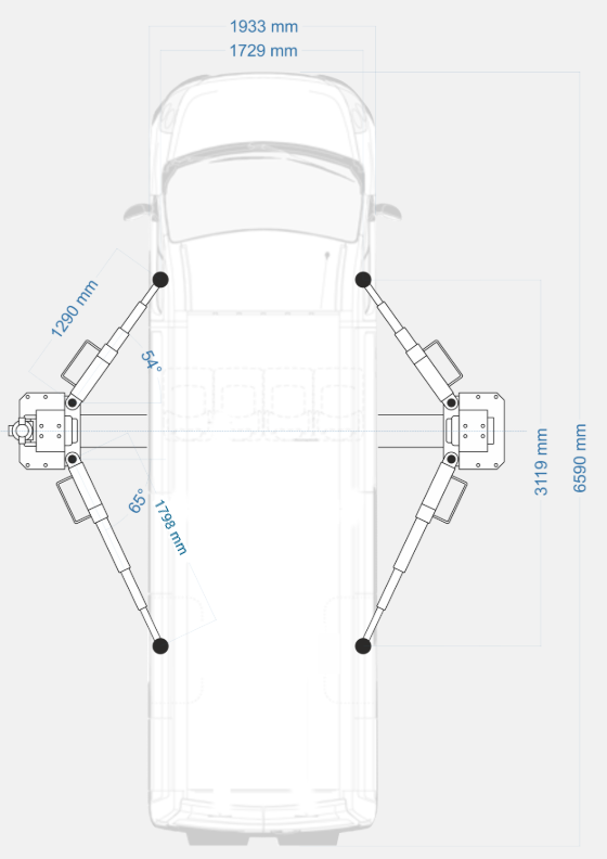 2 Säulen-Hebezug 5T REDATS L-280 AUTOMATIC 400V