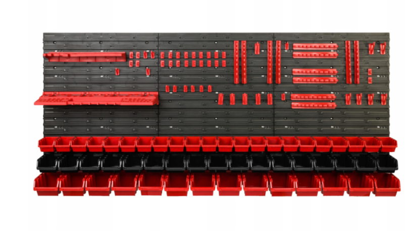 Stena na náradie 172x78cm + 53 boxov