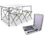 Masă de camping 120x60x70 cm ?i 4 scaune White