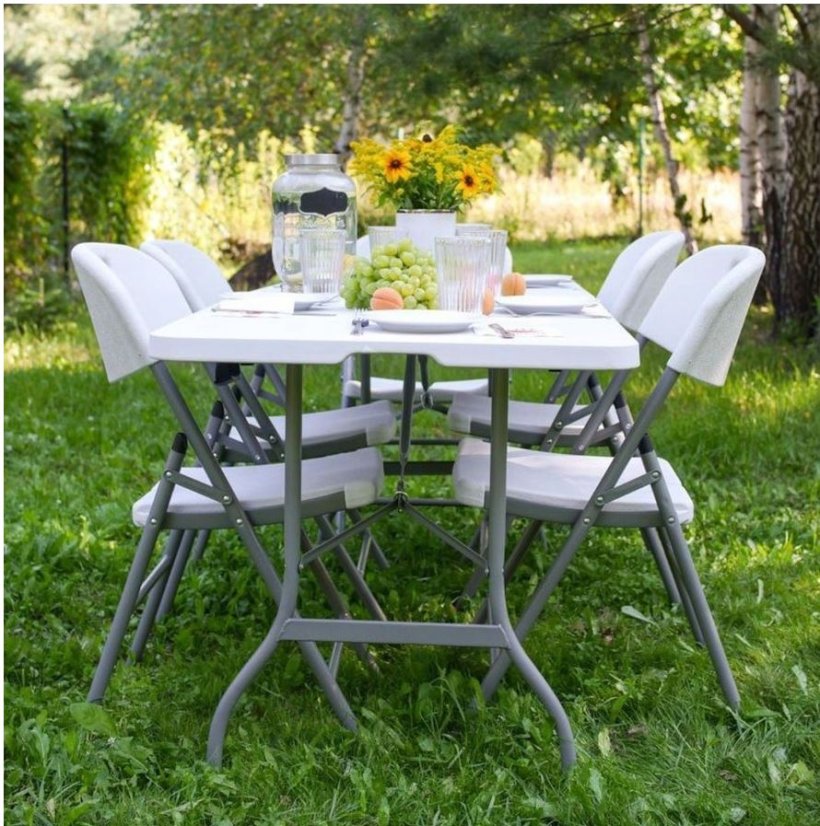 Gostinska miza zložljiva 180cm črna