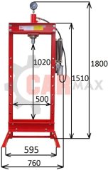 Hidraulikus prés 20T - hidraulikus-pneumatikus pumpa