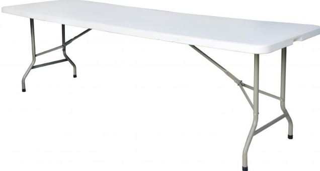 Összecsukható vendéglátóasztal 244cm Fehér