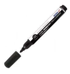 Marker permanent industrial negru, rotund 1.5mm, 2 buc