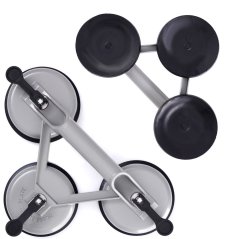 Aluminium-Dreifachsaugnapf für Glas, Fliesen und Kacheln TA4143