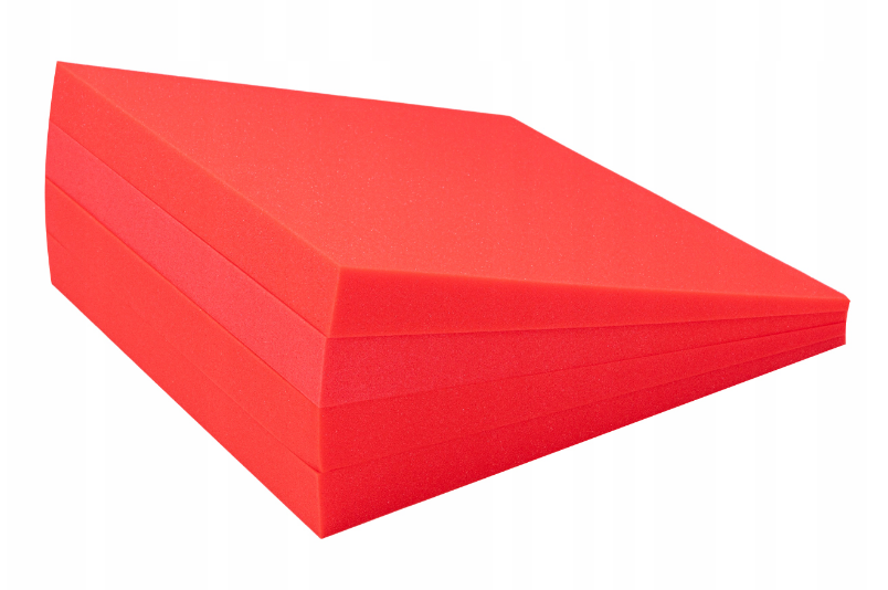 Akustický panel 3D zkosený 50x50cm, tloušťka 5cm, červený