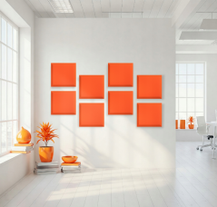 Akustický panel trapéz 50x50cm, tloušťka 5cm, oranžový
