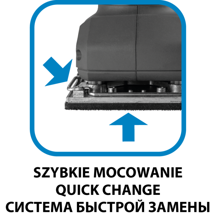 Orbitális csiszológép 380W, lapát 115x230 mm 59G329