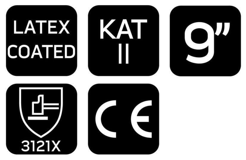 Arbeitshandschuhe, Polyester mit Latexbeschichtung (Krincle), 3121X, Größe 9 97-645-9