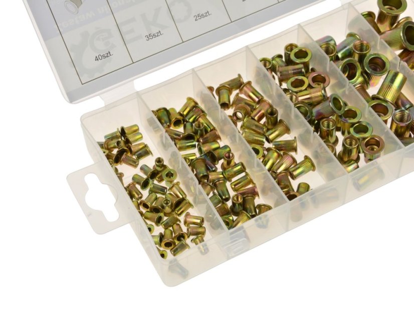 Nietmutternsatz Stahl M3-M10 150Stück G02912